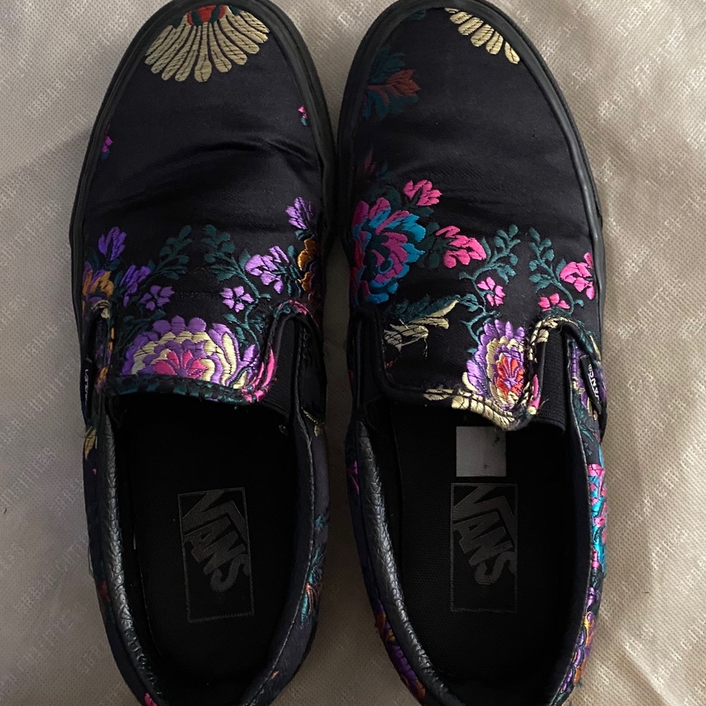 Satin brocade vans